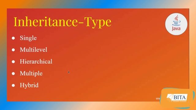 Java inheritance | Inheritance Example | Inheritance Programs | Object Orient Concept | BITA Academ смотреть онлайн