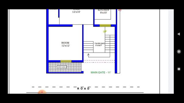 #25x45 west facing 3bhk vastu house plan with carparking | 25 by 45 feet home designghar ka naksha смотреть онлайн