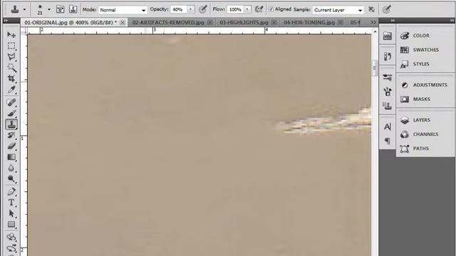 Photoshop CS5 Restoration Part 02 - Artifact Removal смотреть онлайн