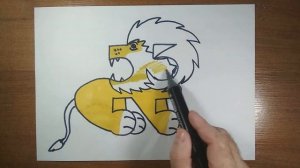 Как можно нарисовать Льва из цифры 5