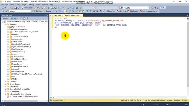 how to fix if log file ldf is deleted in sql server смотреть онлайн