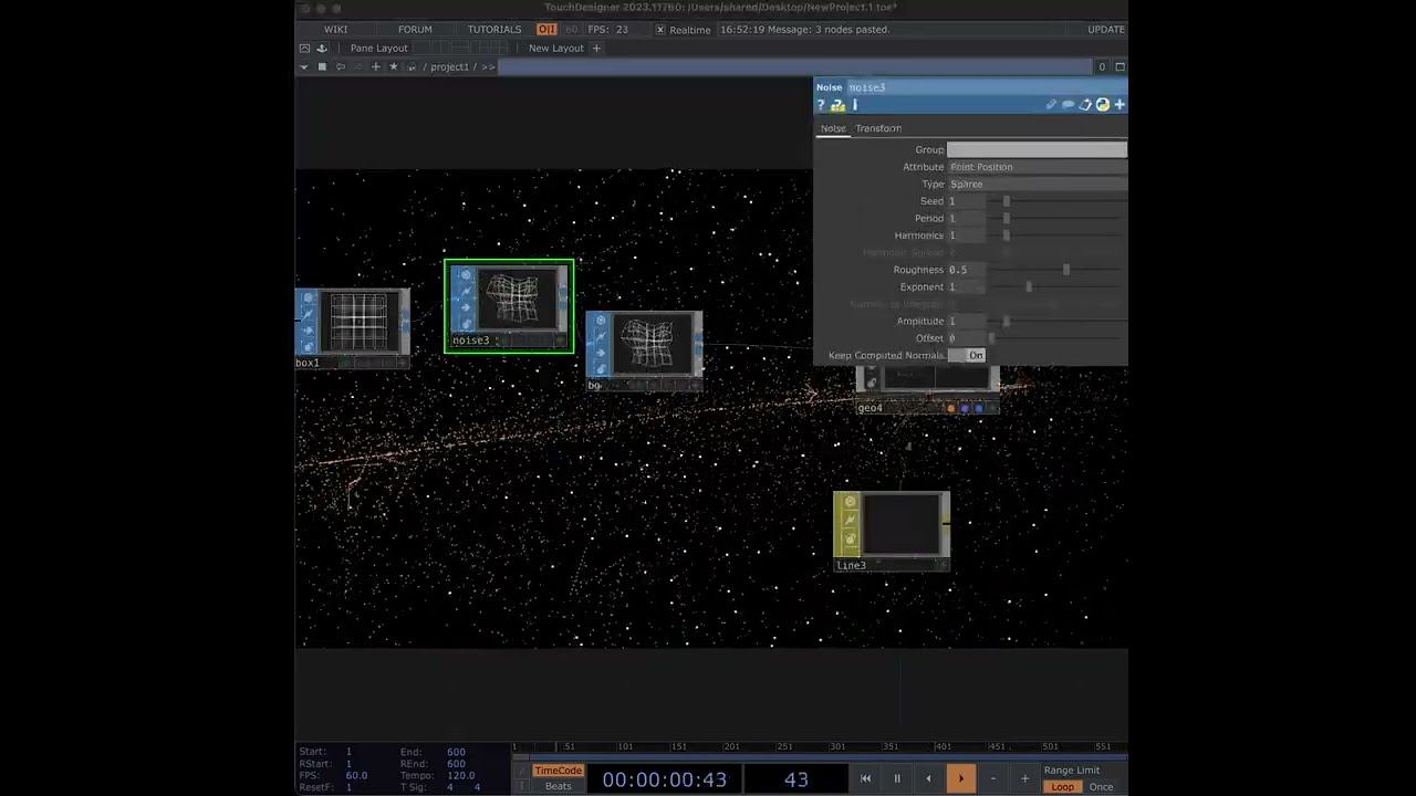 [touch designer] Structured noise in SOP land смотреть онлайн