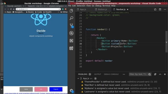ReactJs Workshop - Styled components - 24.05.19 (led by the students: Davide Naccarati) смотреть онлайн