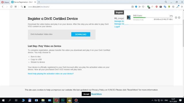 Как зарегестрироваться по коду VOD на сайте divx com смотреть онлайн