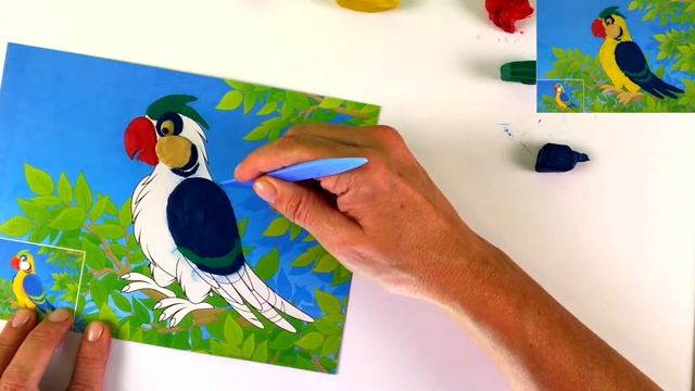 Лепим из пластилина попугая смотреть онлайн