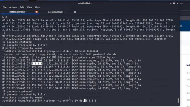 3.Network traffic analysis and troubleshooting. Tcpdump смотреть онлайн