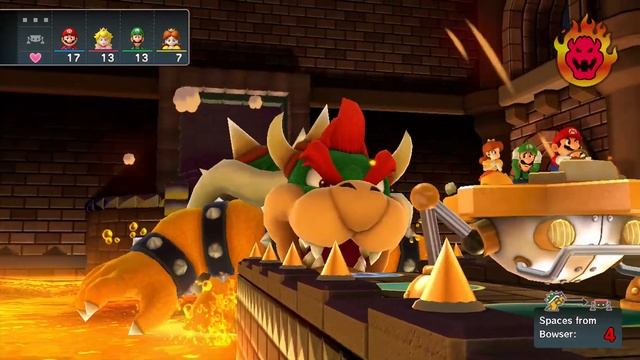 Mario Party 10 Bowser Party #300 Mario, Peach, Luigi, Daisy Chaos Castle Master Difficulty