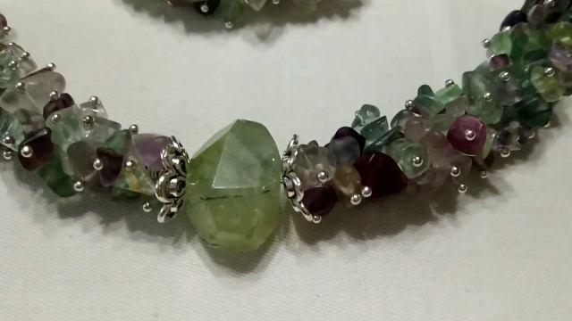 3. Бусы из флюорита. Подарок для подруги. смотреть онлайн