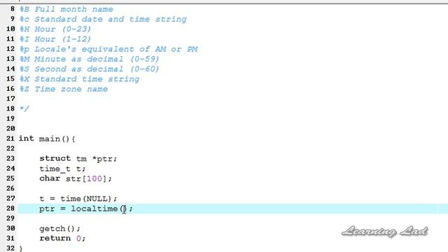079 79 strftime Function in C Programming Language Video Tutorial смотреть онлайн