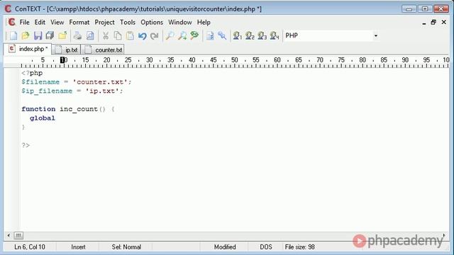 PHP Tutorials: Unique Hit Counter (Part 1/2) смотреть онлайн