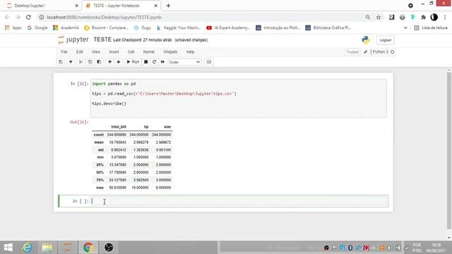 Importando tabela no Jupyter Notebook - Python смотреть онлайн