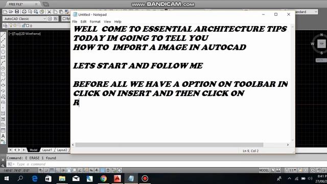 IMPORT IMAGE IN AUTOCAD | RASTER IMAGE | AUTOCAD TUTORIALS | смотреть онлайн