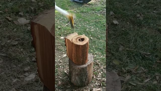 Самодельный колун из рессоры "А-ля Leveraxe", дуб 2ч. смотреть онлайн