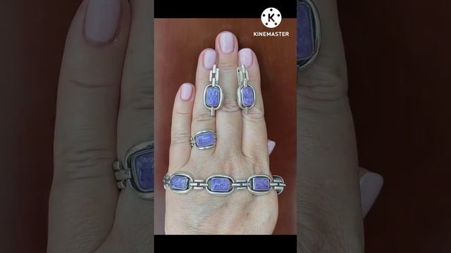 Чароит - сиреневое чудо Сибири!!! Браслет, кольцо и серьги ШИЛЬДА смотреть онлайн