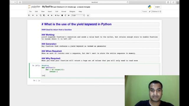 Use of YIELD keyword in Python | Latest Python Video | 2020 смотреть онлайн