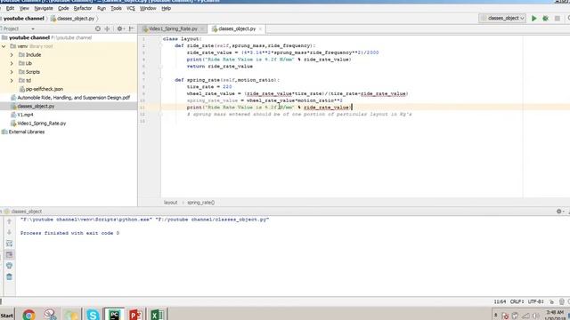Vehicle Dynamics Parts 1C : Ride Rate Parameters using Object-Oriented Programming in Python смотреть онлайн
