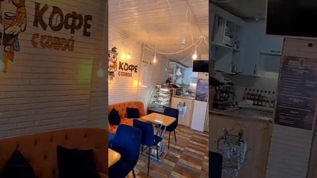 Роспись стен для кофейни Кофе с совой