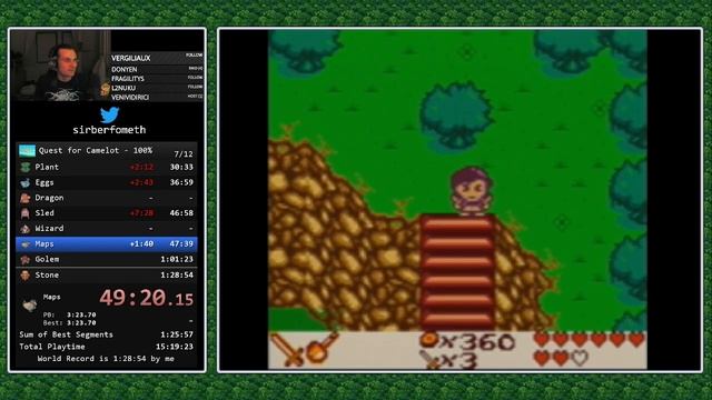 Quest For Camelot 100% Practice Run In 1:36:22