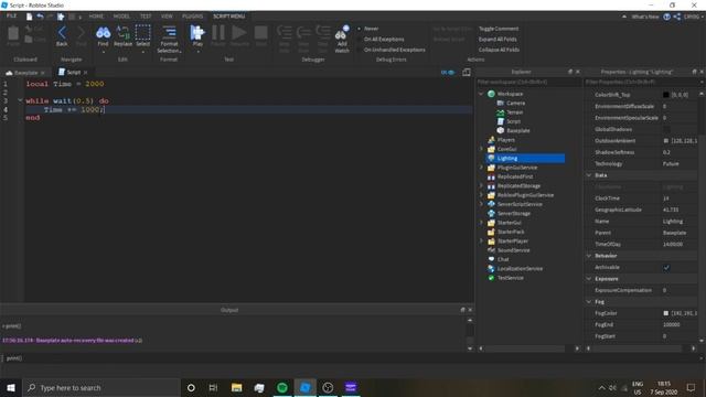 Easy Day/Night Cycle! | Roblox Studio 2020 смотреть онлайн
