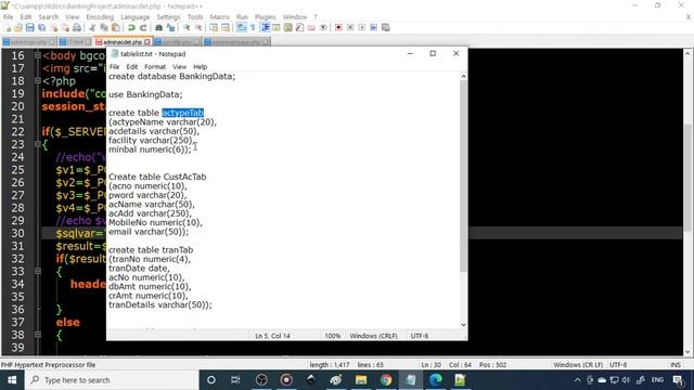 Banking PHP project Part 5 | Account Details Entry and Display Page | Insert Select SQL commands смотреть онлайн