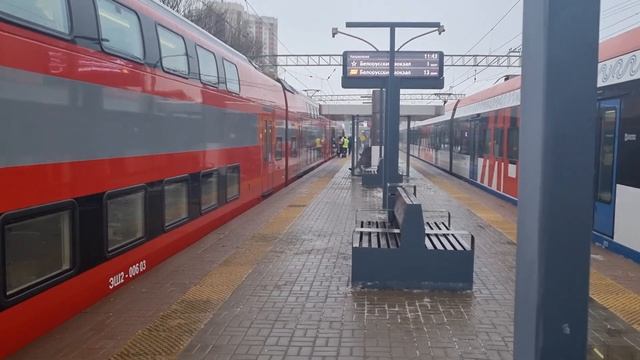 ЭШ2-006 Аэроэкспресс Одинцово - Белорусский вокзал на станции Одинцово, МЦД-1. 23 ноября 2022г. смотреть онлайн