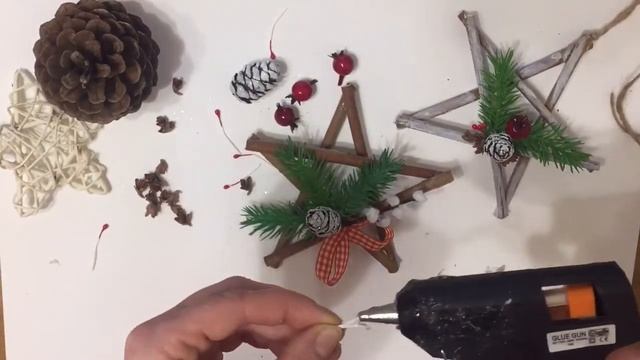 Новогодняя поделка . Елочная игрушка звезда своими руками. смотреть онлайн