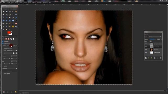 How to change eye color in gimp! смотреть онлайн