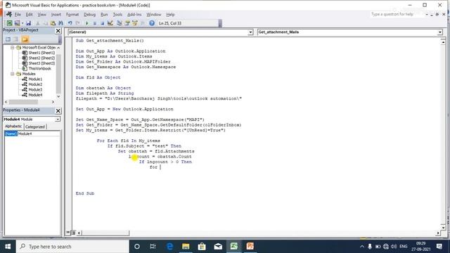 VBA code to get or download attachments from Outlook email with multiple criteria смотреть онлайн