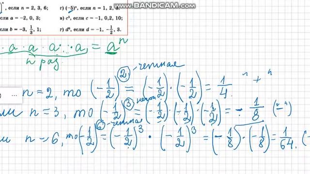 Вычисление степени с отрицательным основанием смотреть онлайн