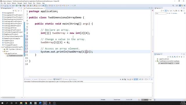 Declaring Two Dimensional Arrays смотреть онлайн