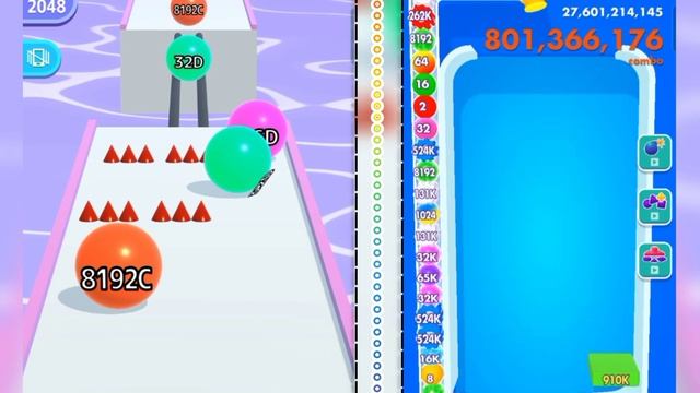 Satisfying Mobile Game / bounce merge vs Ball Run 2048 in Infinity Mod Gameplay Android, iOS #7 смотреть онлайн