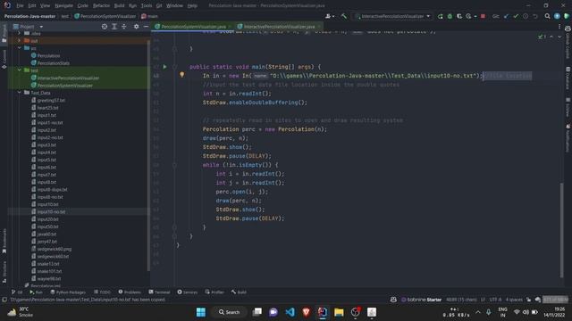 Percolation System Visualization using Java смотреть онлайн