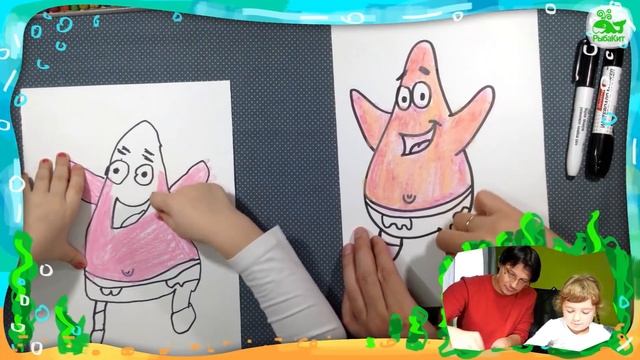 Рисуем Патрика Стара из мультика SpongeBob смотреть онлайн