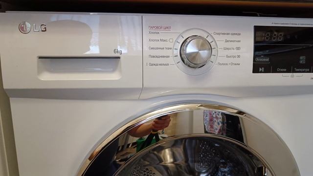 Подключение стиральной машины LG. Установка под столешницу без крышки. Обзор на машинку. смотреть онлайн