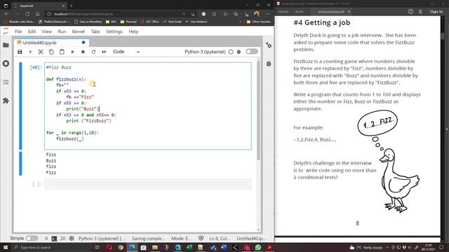 101 Computational Problems #4 Fizz Buzz (Python) смотреть онлайн