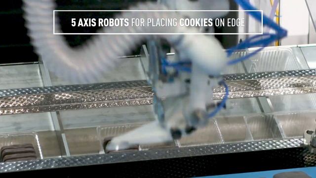 Robotic packaging solution for high speed packing of cookies into retail trays - PWR смотреть онлайн