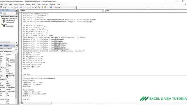 TRANSFER DATA DARI USERFORM KE FILE EXCEL YANG BERBEDA | EXCEL & VBA TUTORIAL смотреть онлайн