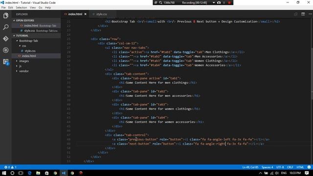 Bootstrap 3 tab with previous & next button & bootstrap customization смотреть онлайн