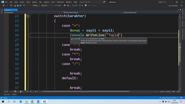 C# CONSOLE DERSLERİ 12 : C# Switch Case Kullanımı 2 - Switch Case C# Console Application смотреть онлайн
