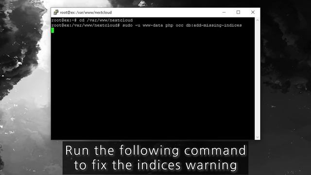 How to fix missing index/columns warning in Nextcloud смотреть онлайн