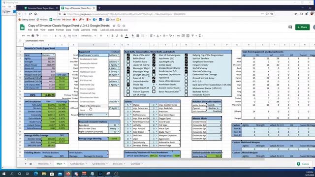 Simonize Rogue Spreadsheet for Classic World of Warcraft - Basic Video Guide смотреть онлайн