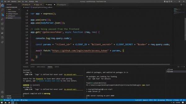GitHub Login With React (GitHub APIs, GitHub OAuth 2.0 Authentication)