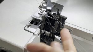 Коверлок Aurora 735 заправляем пятиниточный шов