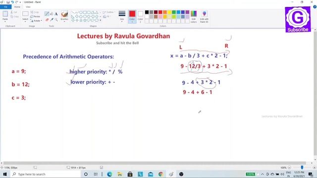 [C Expression]: Precedence of Arithmetic Operators in C Programming Language in Telugu смотреть онлайн