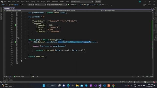 JSON Schema Validation in C# смотреть онлайн
