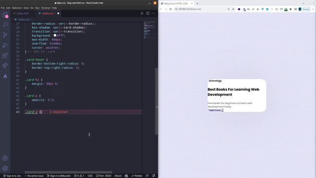 How to Create a Blog Card | HTML CSS tutorial смотреть онлайн