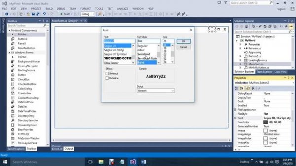 Microsoft Office UI Design C# Windows Forms Visual Studio