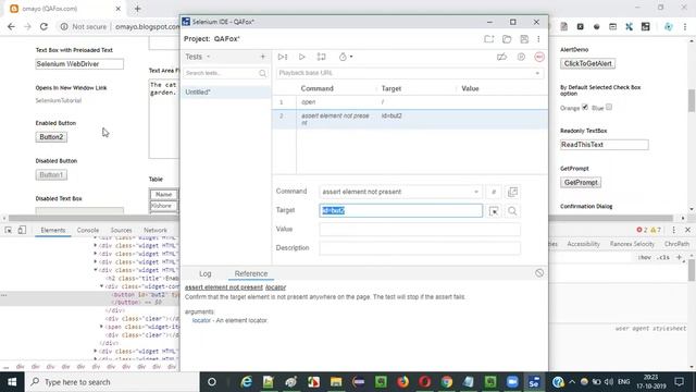 New Selenium IDE - Part 48 - assert element not present Command смотреть онлайн