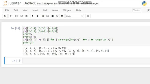 Matrix Operations in python #inverse #determinants #multiplication #matrix #python #addition смотреть онлайн