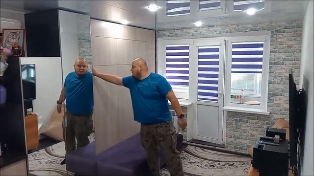 диван трансформер , БОЛЬШОЙ ГАРНИТУР С ЗЕРКАЛЬНЫМ ШКАФОМ, подъемная кровать смотреть онлайн